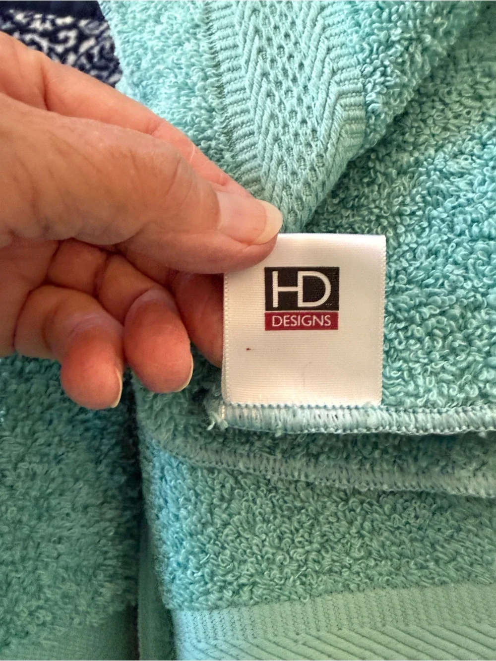 Aqua Cotton Bath Towels and one wash cloth